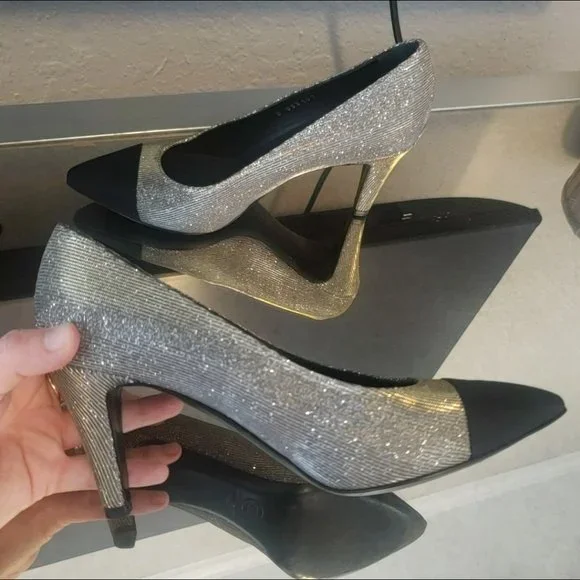 Chanel Sparkle Heels 38.5 GORGEOUS!!! RARE 😍😍😍 - Picture 5 of 17
